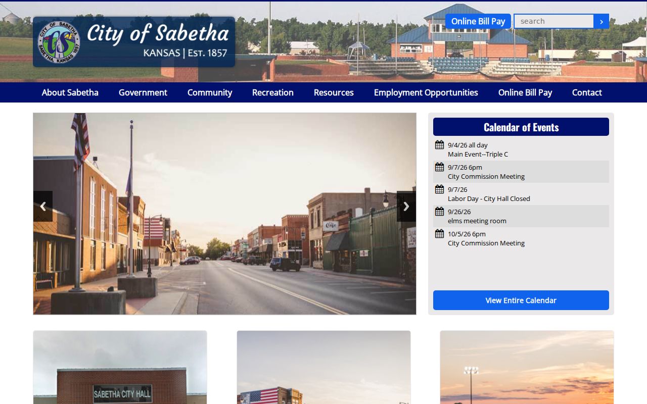 Sabetha City Hall source for Sabetha court docket contact information
